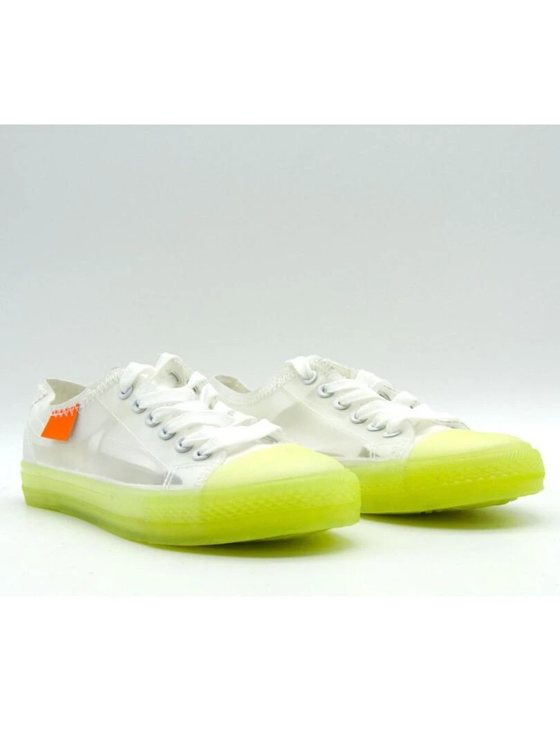 Baskets basses transparentes Kebello   Jaune
