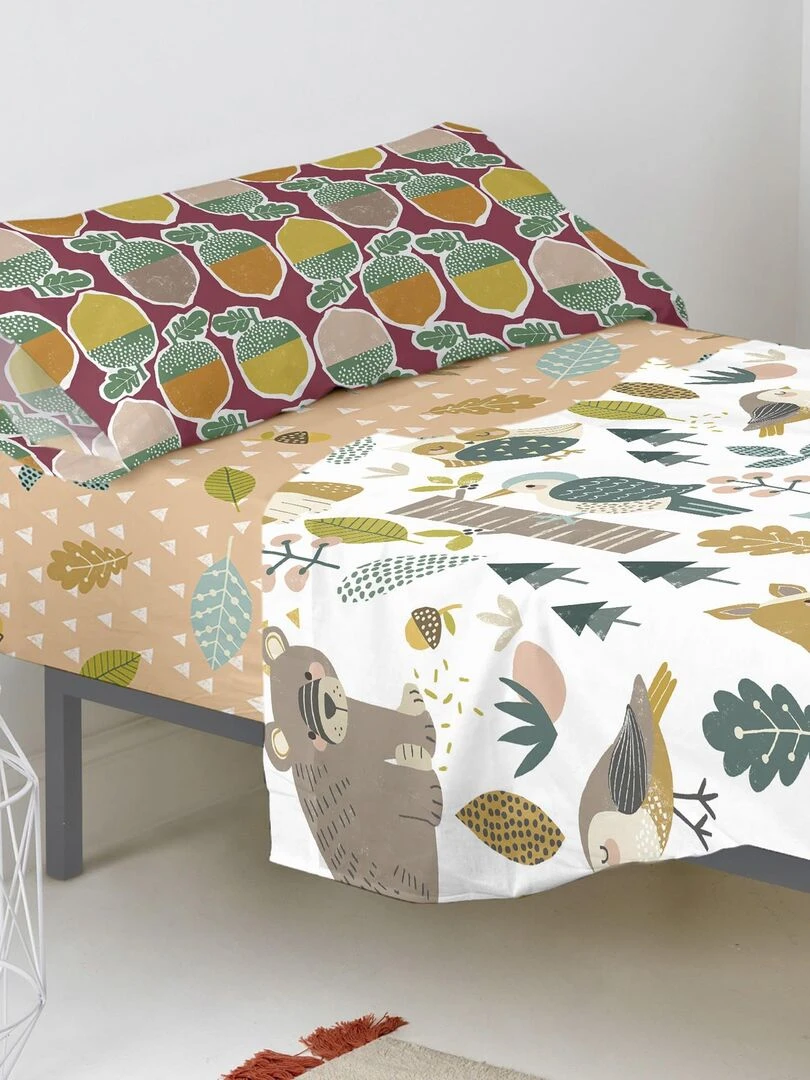 Drap housse Harvestwood "Happyfriday" Blanc