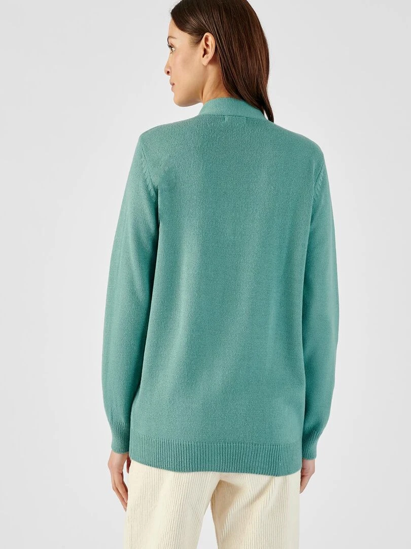 Gilet classique maille jersey    Damart   Vert clair