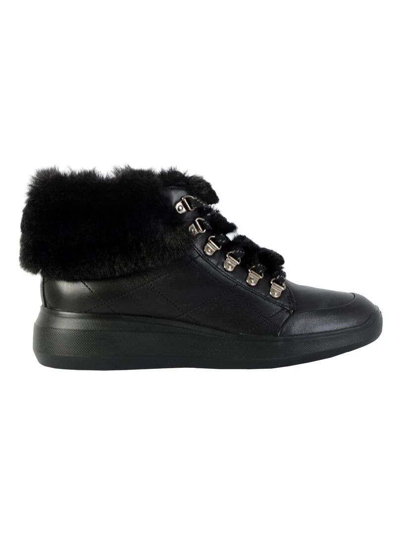Basket Montante Geox D Rubidia C Nappa+ Synt.Fur Noir