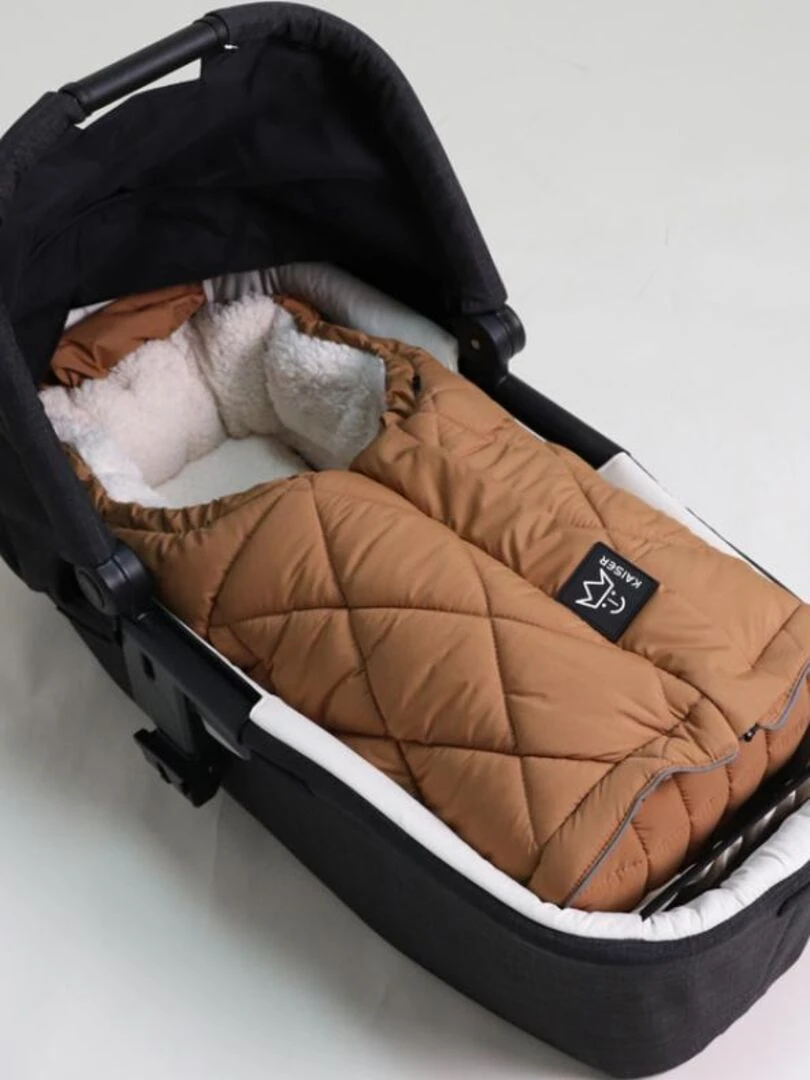 Chancelière évolutive Moony 2 en 1 en polaire Sherpa camel (0 24 mois) Marron