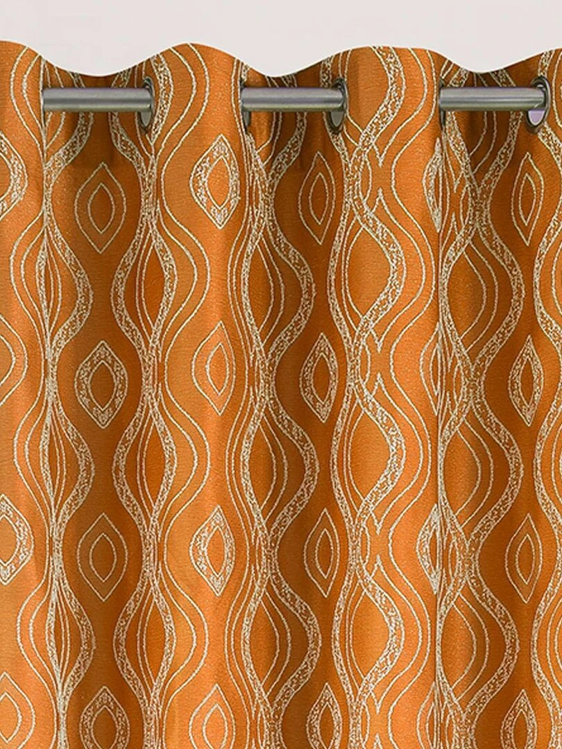 Paire de rideaux obscurcissant à motifs Jaune