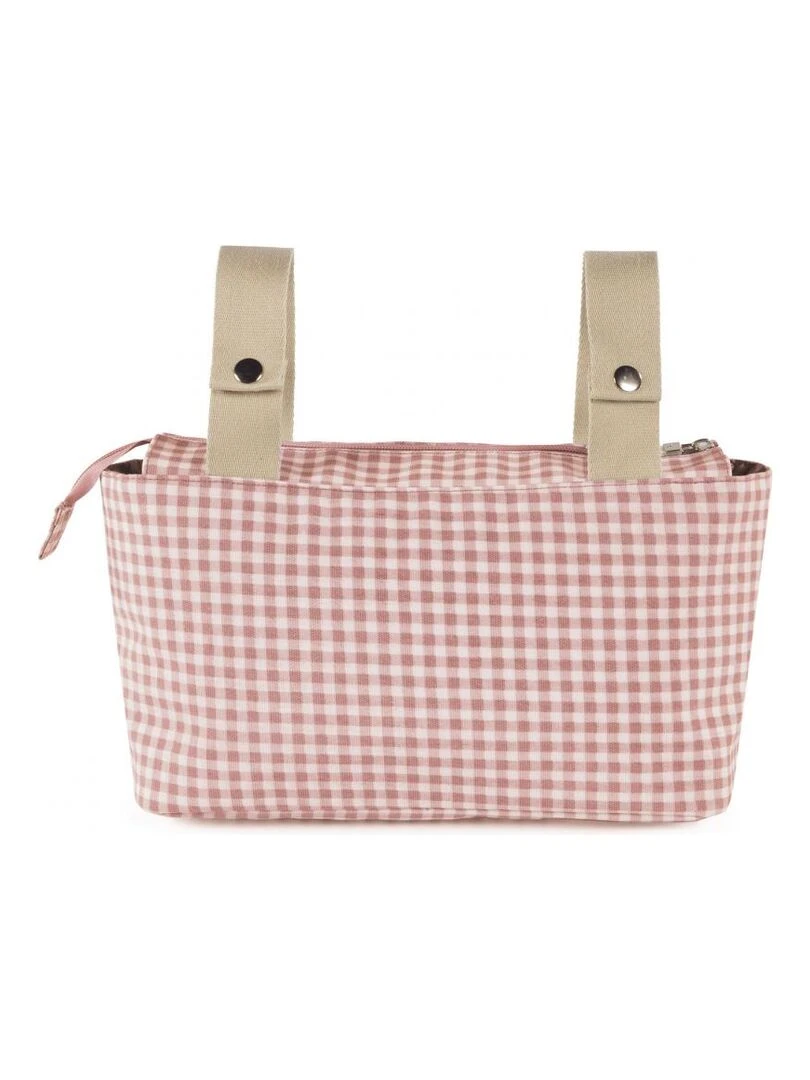 Organiseur de poussette I love vichy rose   Rose