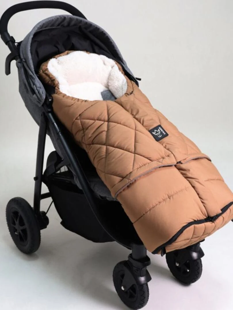 Chancelière évolutive Moony 2 en 1 en polaire Sherpa camel (0 24 mois)   Marron