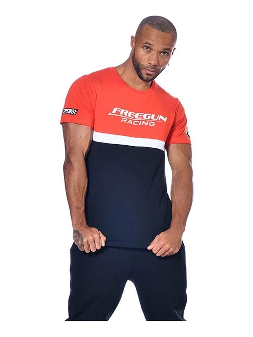 T shirt homme Collection Racing Freegun   Rouge