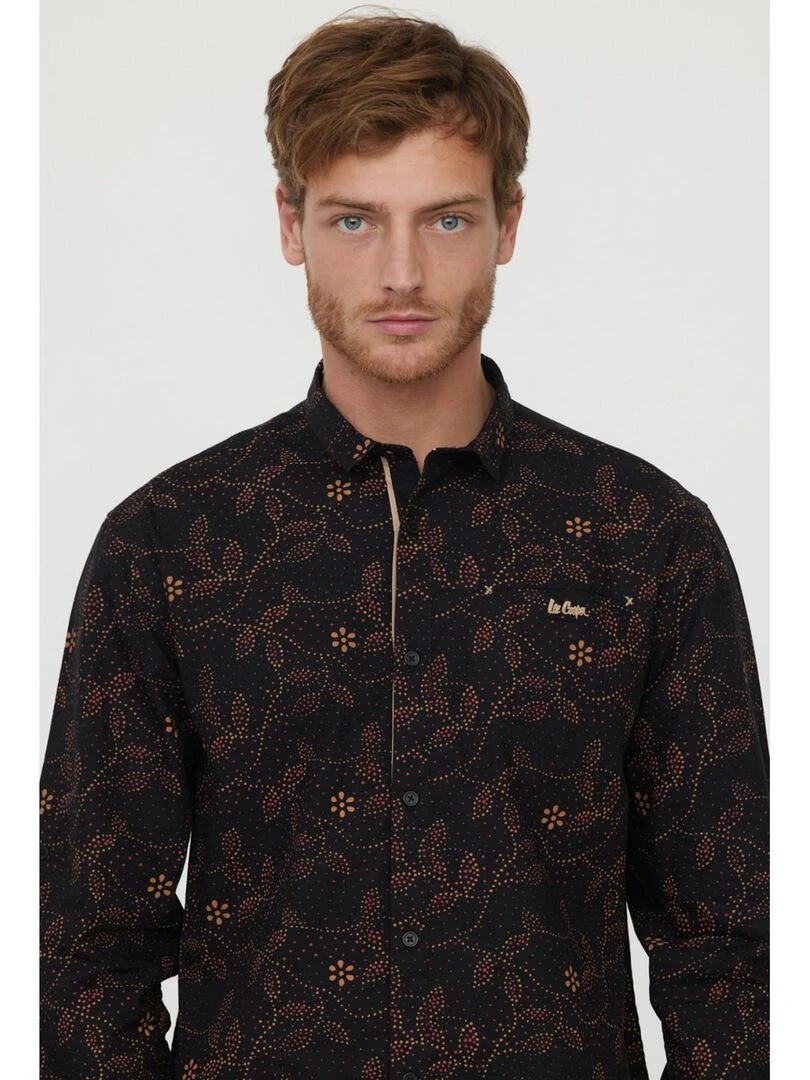 Lee Cooper   Chemise manches longues coton comfort DUALI   Noir