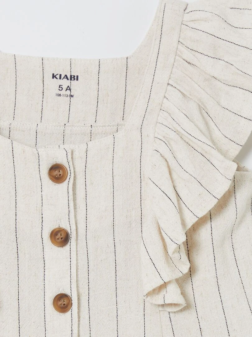 Top léger à volants   BEIGE