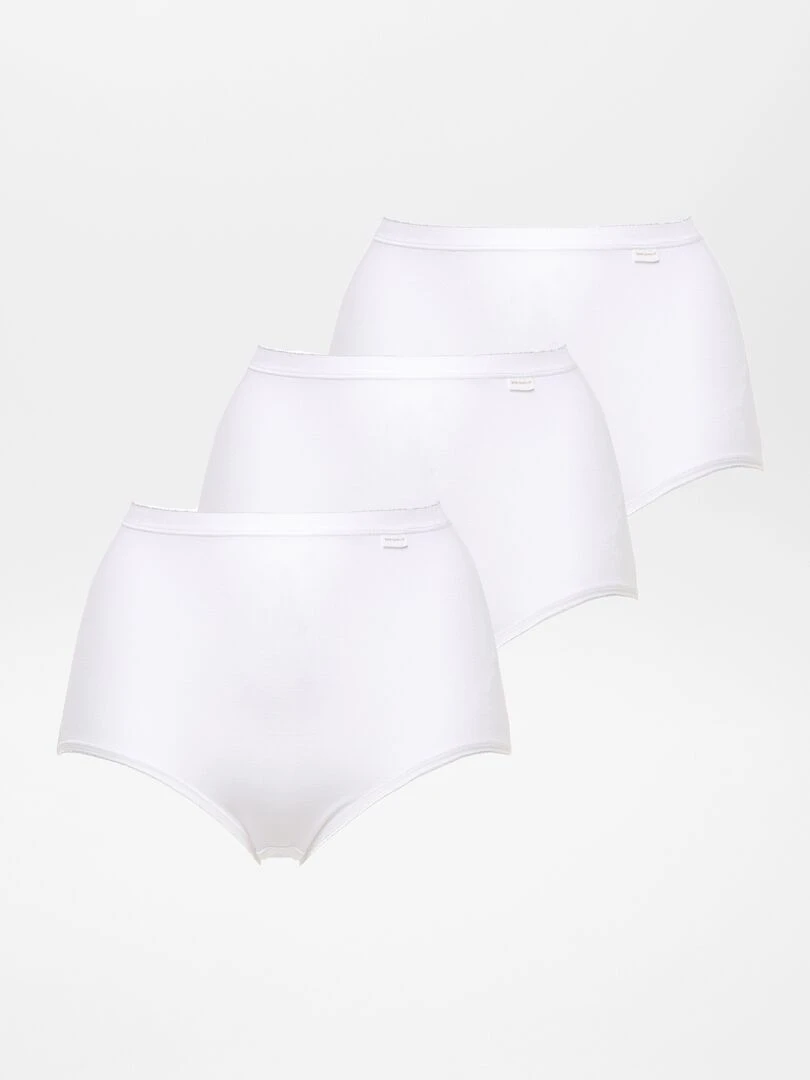 Lot 3 culottes taille haute 'Sans Complexe'   BLANC 2
