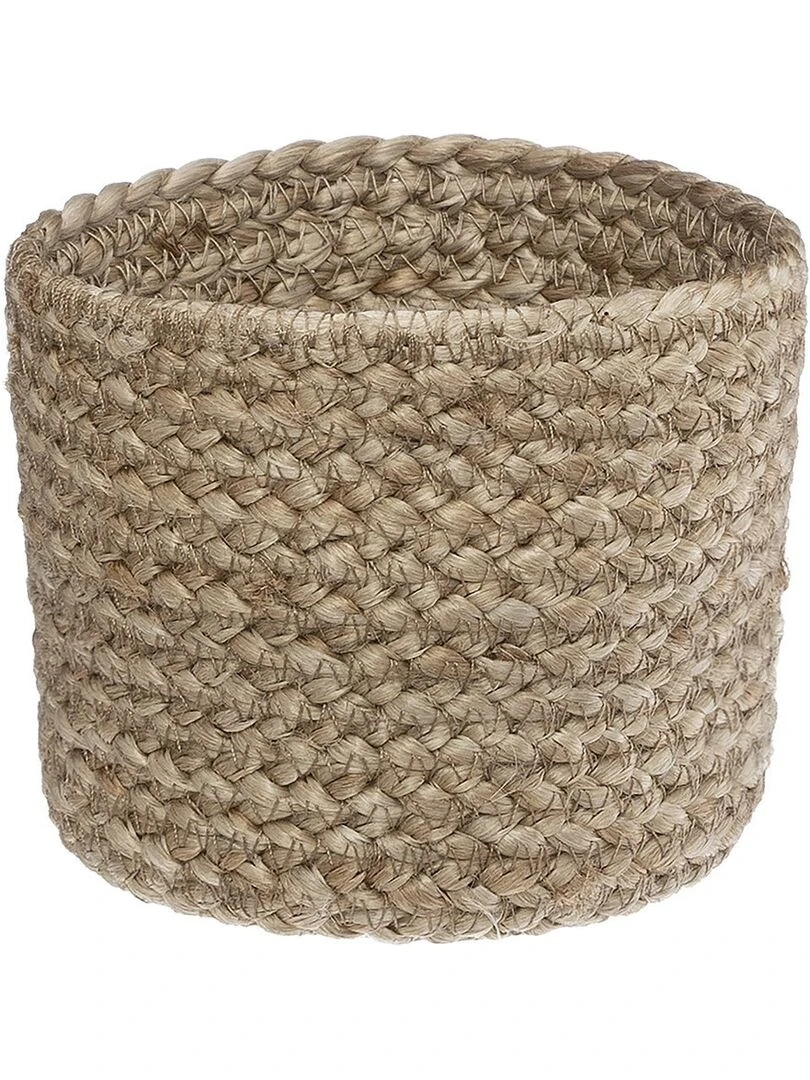 Lot de 3 paniers jute noir Beige
