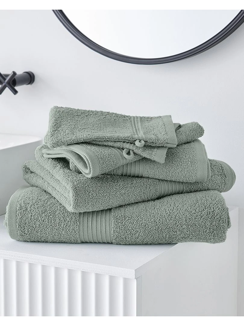 Lot de 2 gants de toilette vert