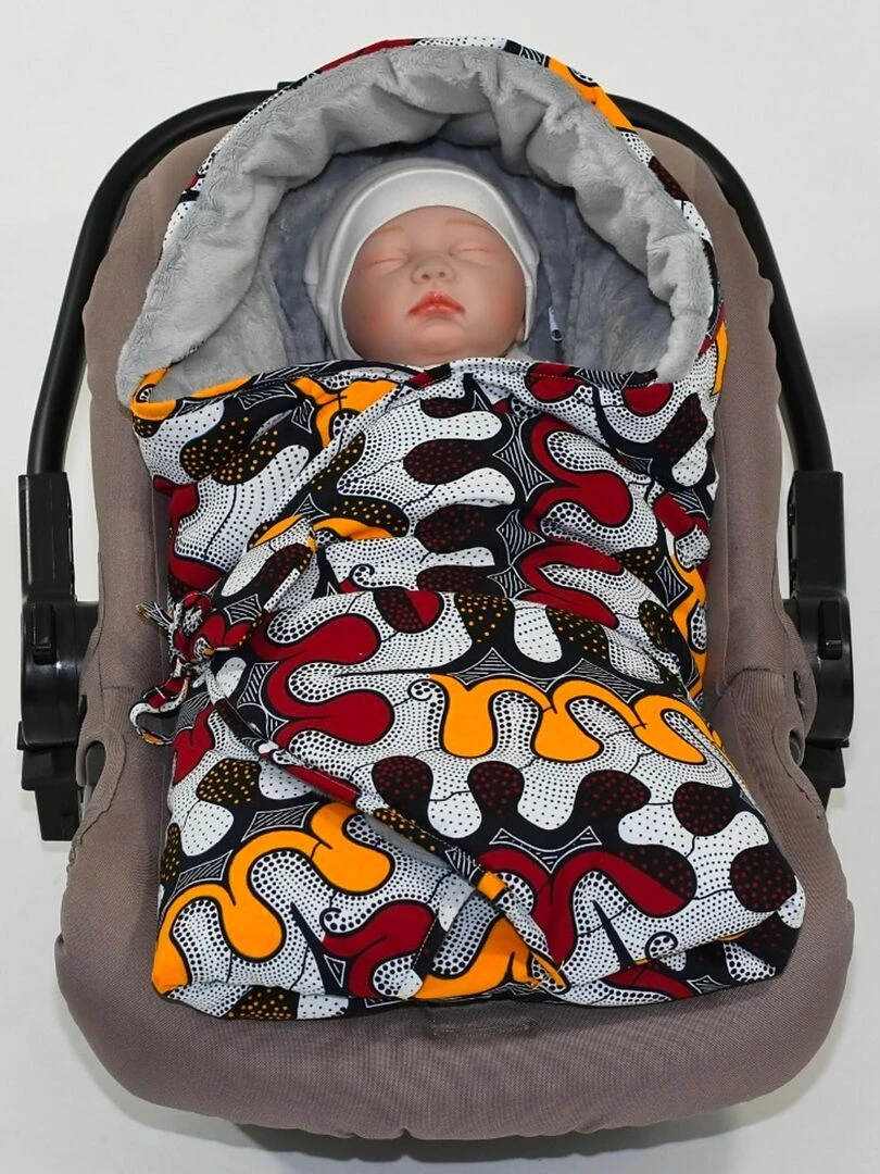 Couverture enveloppante réversible et multi usage  WAX SEA   Gris