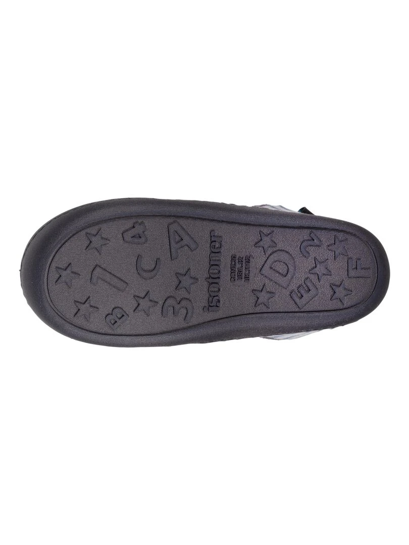 Chaussons mocassins Enfant Monstre rayé   Gris