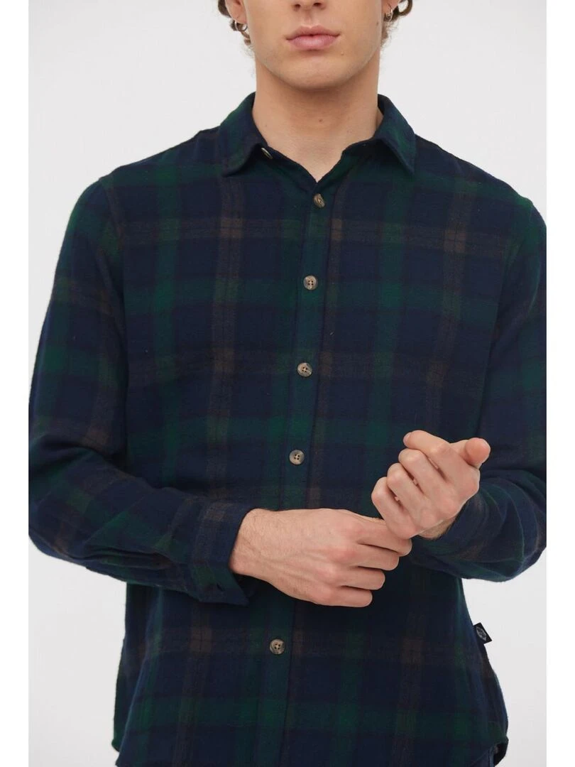 Lee Cooper   Chemise manches longues coton regular DOZ   Vert