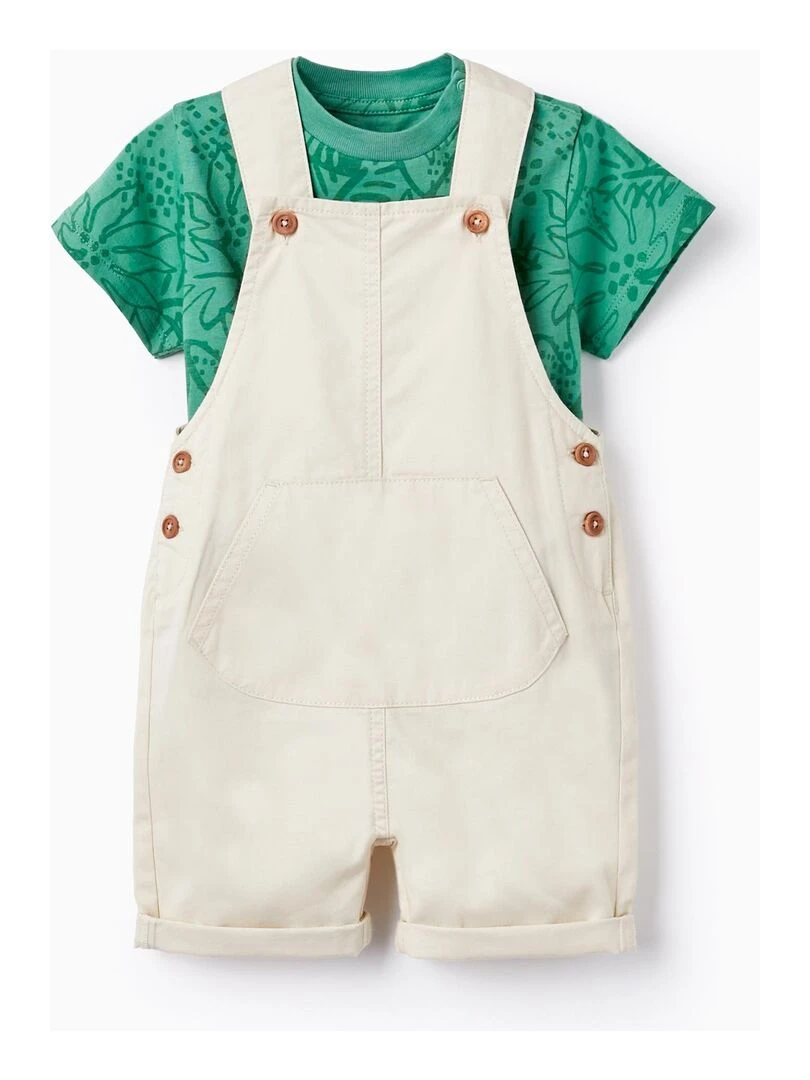 T SHIRT + SALOPETTE pour Bébé Garçon Blanc