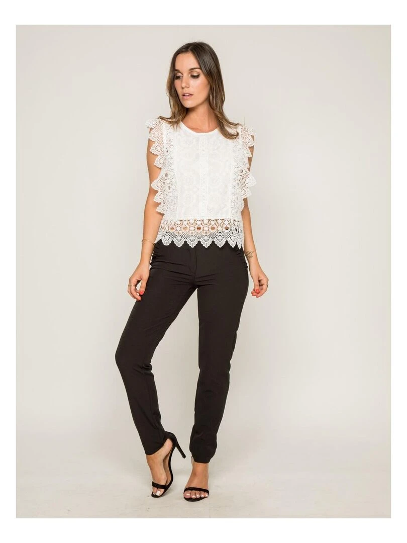 Pantalon cigarette EVOLIA   Noir