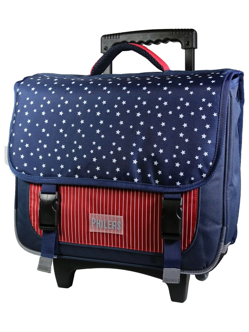 BAGTROTTER Cartable à roulettes 38 cm Phileas Bleu USA Bleu