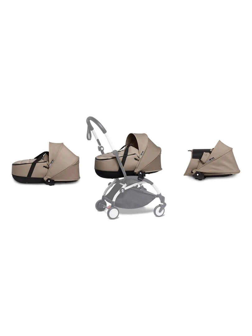 Poussette YOYO² Nacelle Taupe cadre blanc Beige