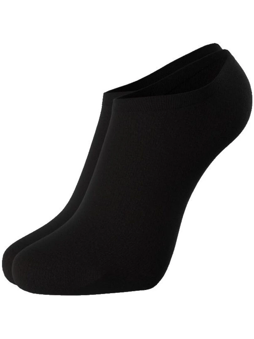 Socquettes en coton invisibles Noir