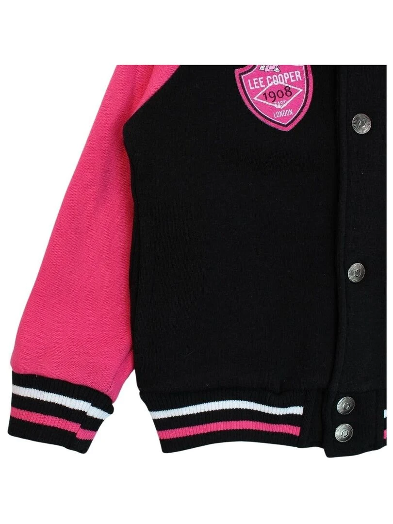 Lee Cooper   Veste fille imprimé logo   Noir