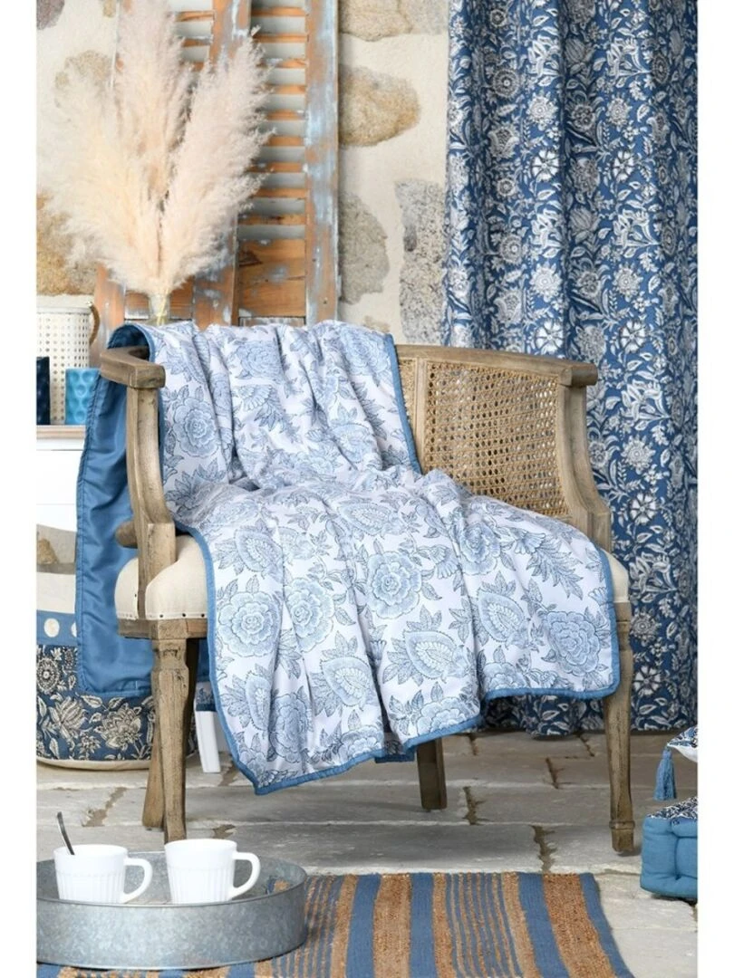 Plaid 130x160 cm Julianne bleu   Bleu