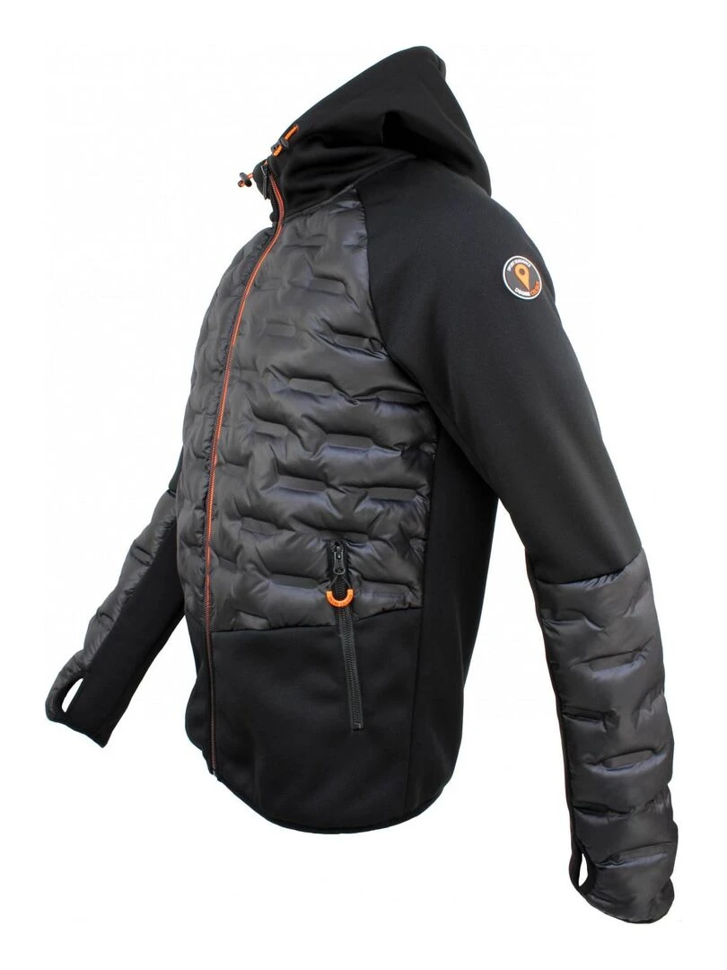 Blouson polaire homme CLOONEY   DEGRE CELSIUS   Noir Orange