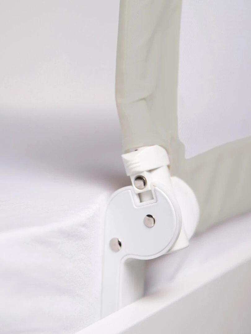 ROBA Barrière de Lit Bébé et Enfant "Klipp Klapp"   100 cm   Antichute et Rabattable   Gris   Gris Blanc