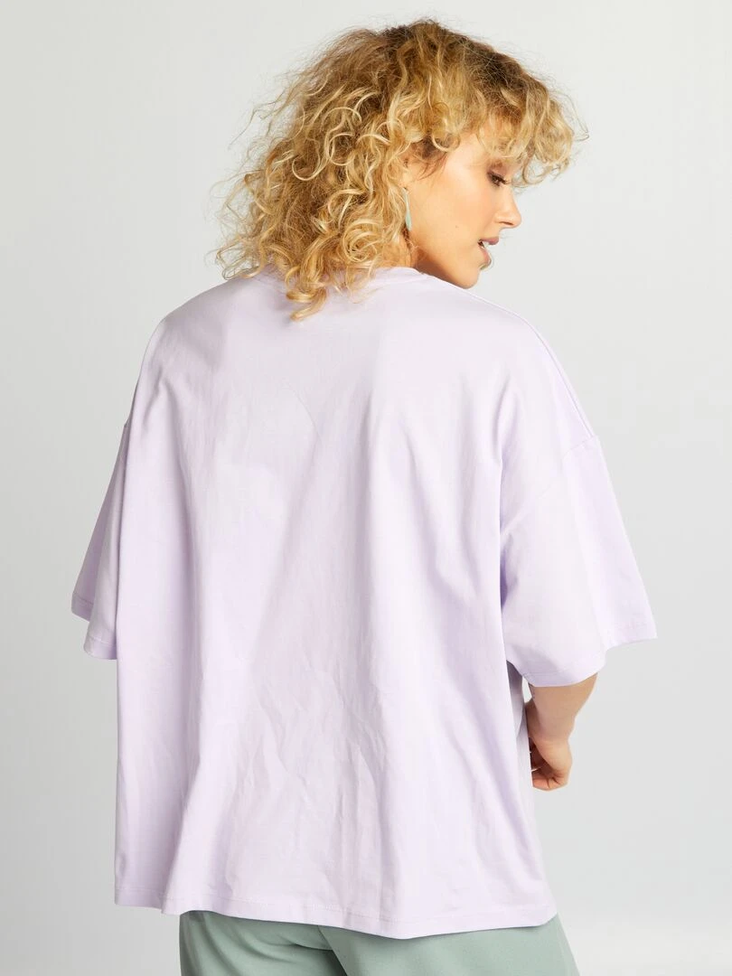 T shirt 'AC/DC' à col rond   Violet