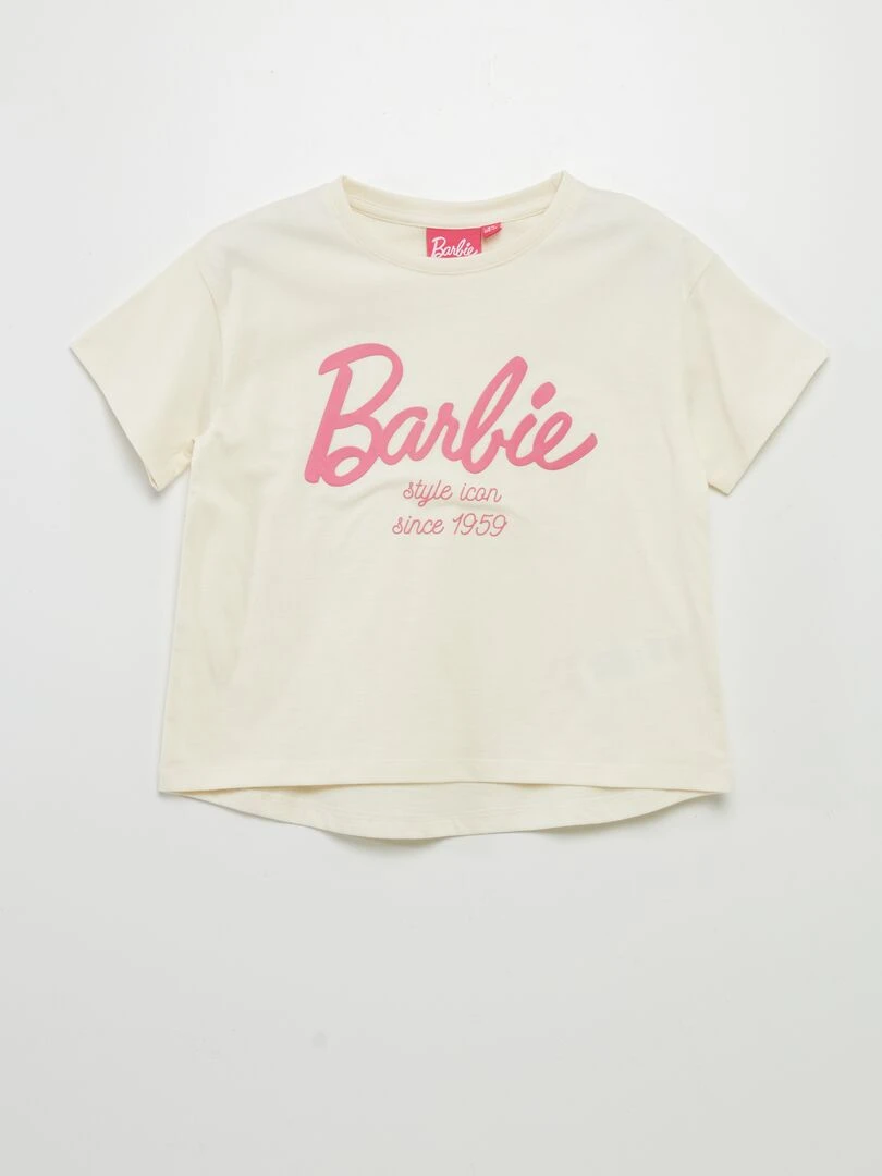 Tee shirt large 'Barbie' blanc