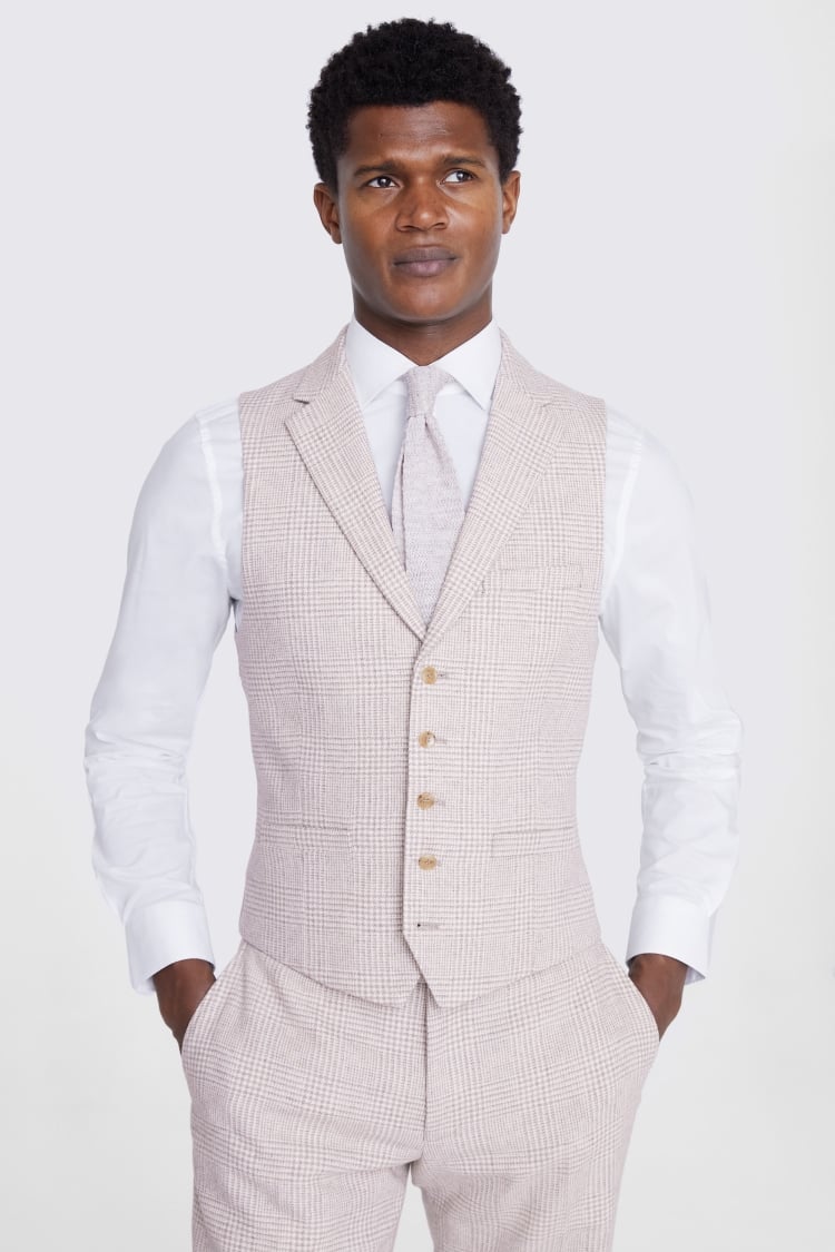 Off White Check Waistcoat Buy Online at Moss
