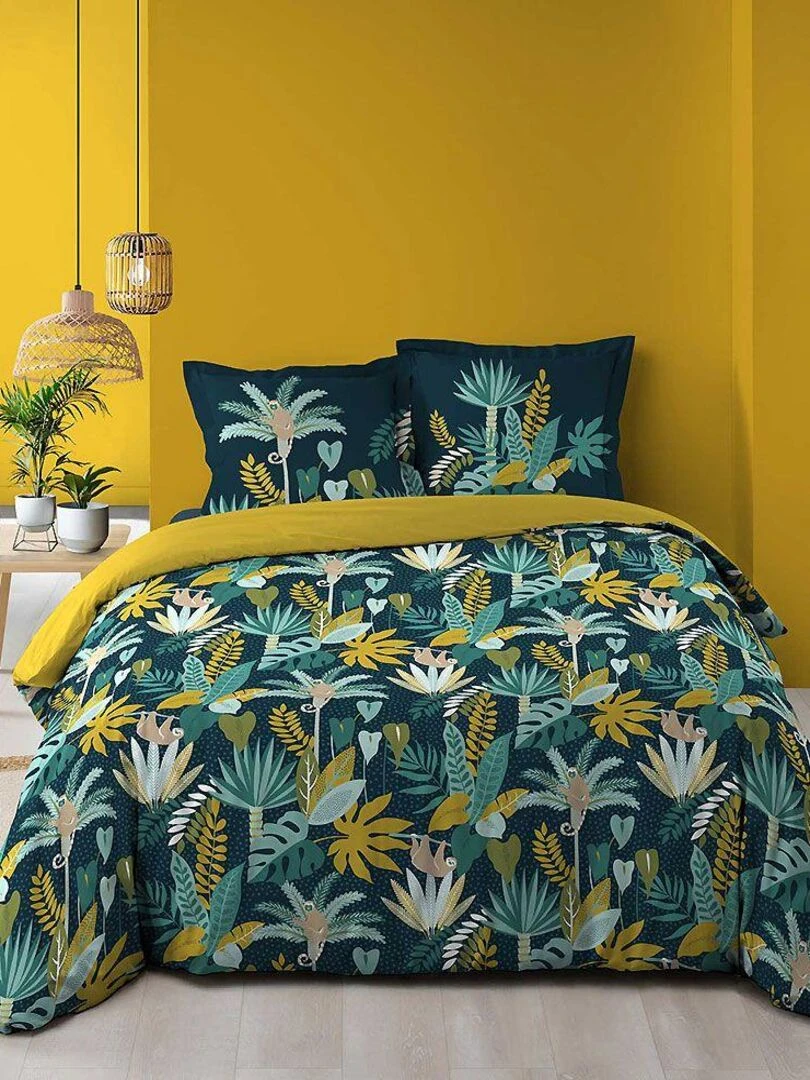 Housse de couette + 2 taies d'oreiller Guinea Vert