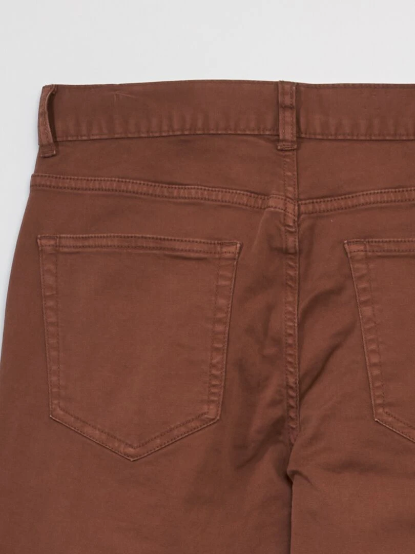 Jean slim 5 poches   L32   Marron