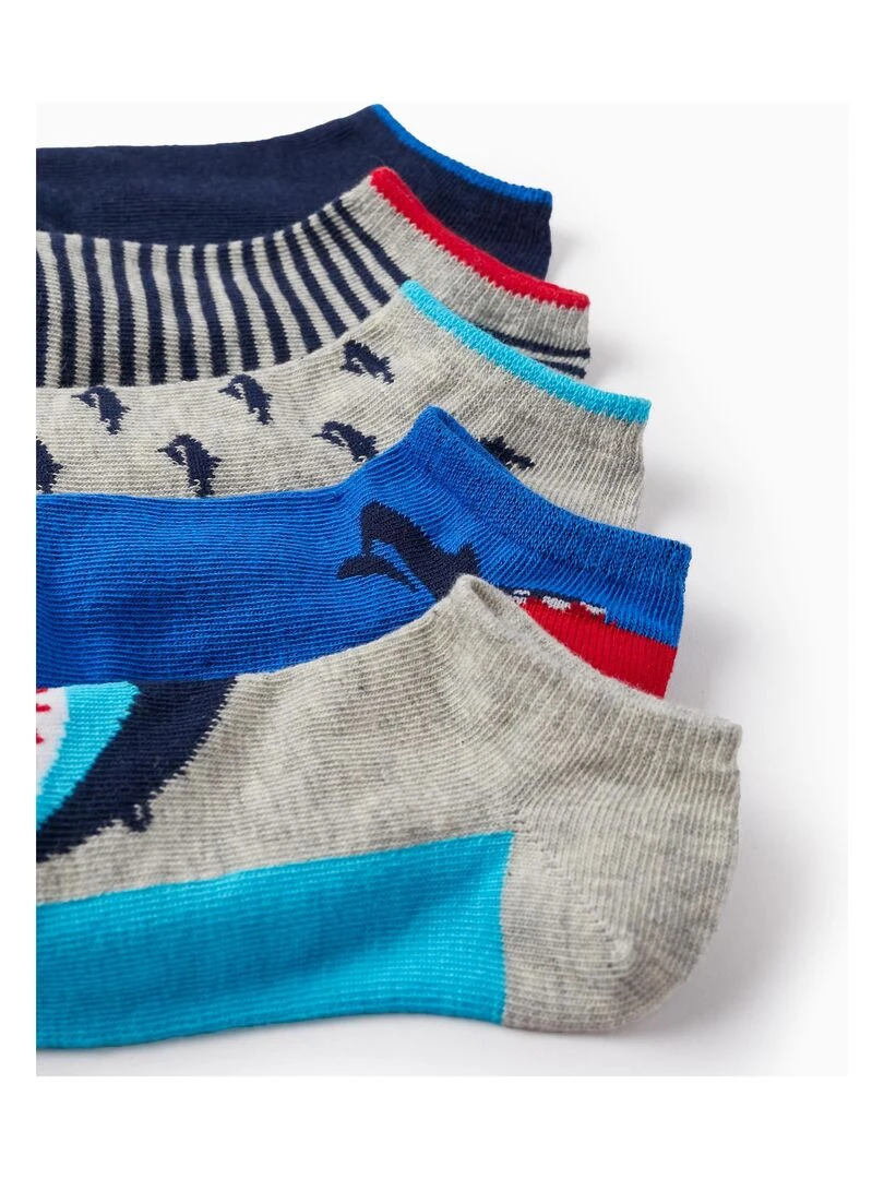 Lot 5 Paires de Socquettes pour Garçon 'Requin' ESSENTIALS LINE Multicolore