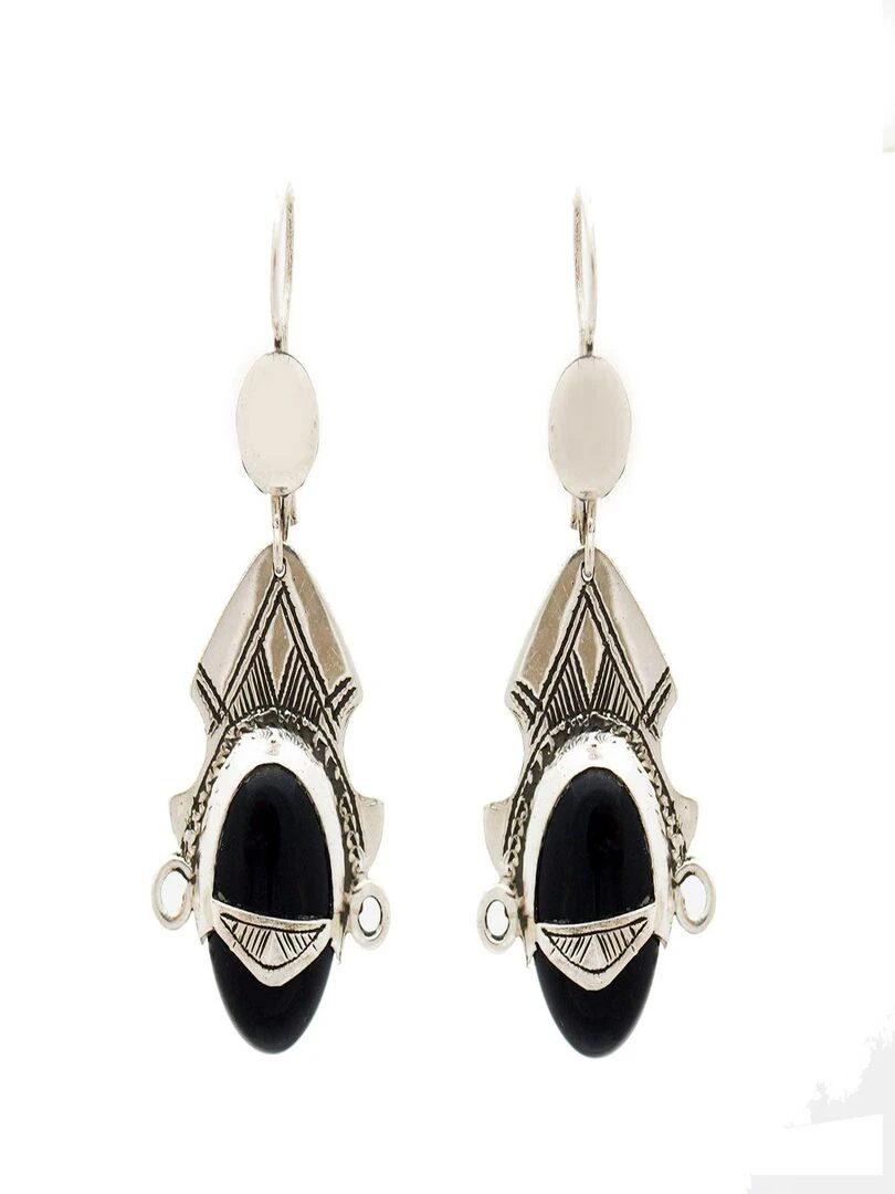 boucles d'oreilles déesse touareg Noir