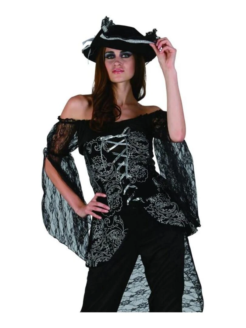 Déguisement Capitaine Trésor Femme Luxe Noir Noir