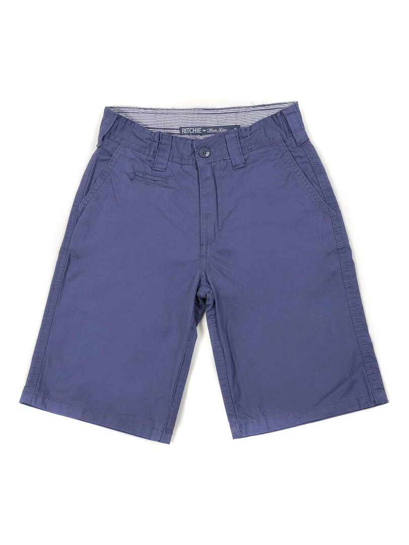 BERMUDA CHINO BAGOO BOY Bleu roi