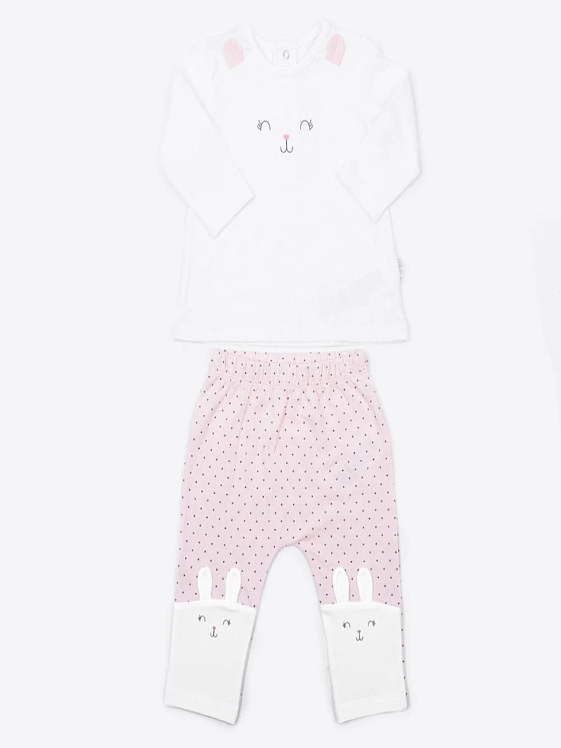 Pyjama bébé 2 pièces LAPIN Rose