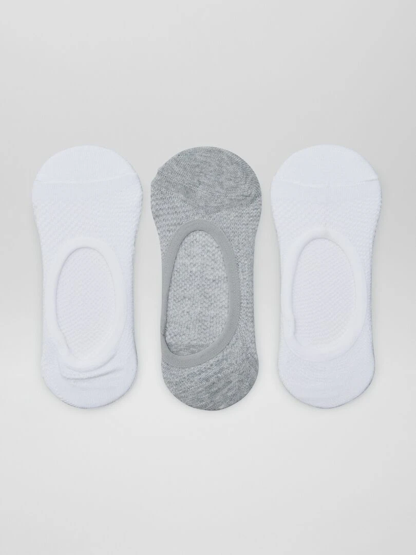 Lot de 3 socquettes Gris