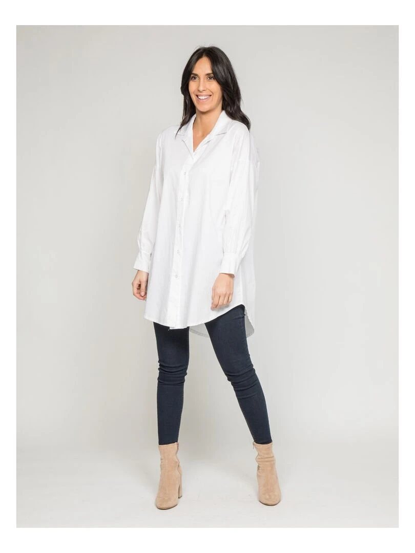 Chemise oversize OKIVA   Blanc