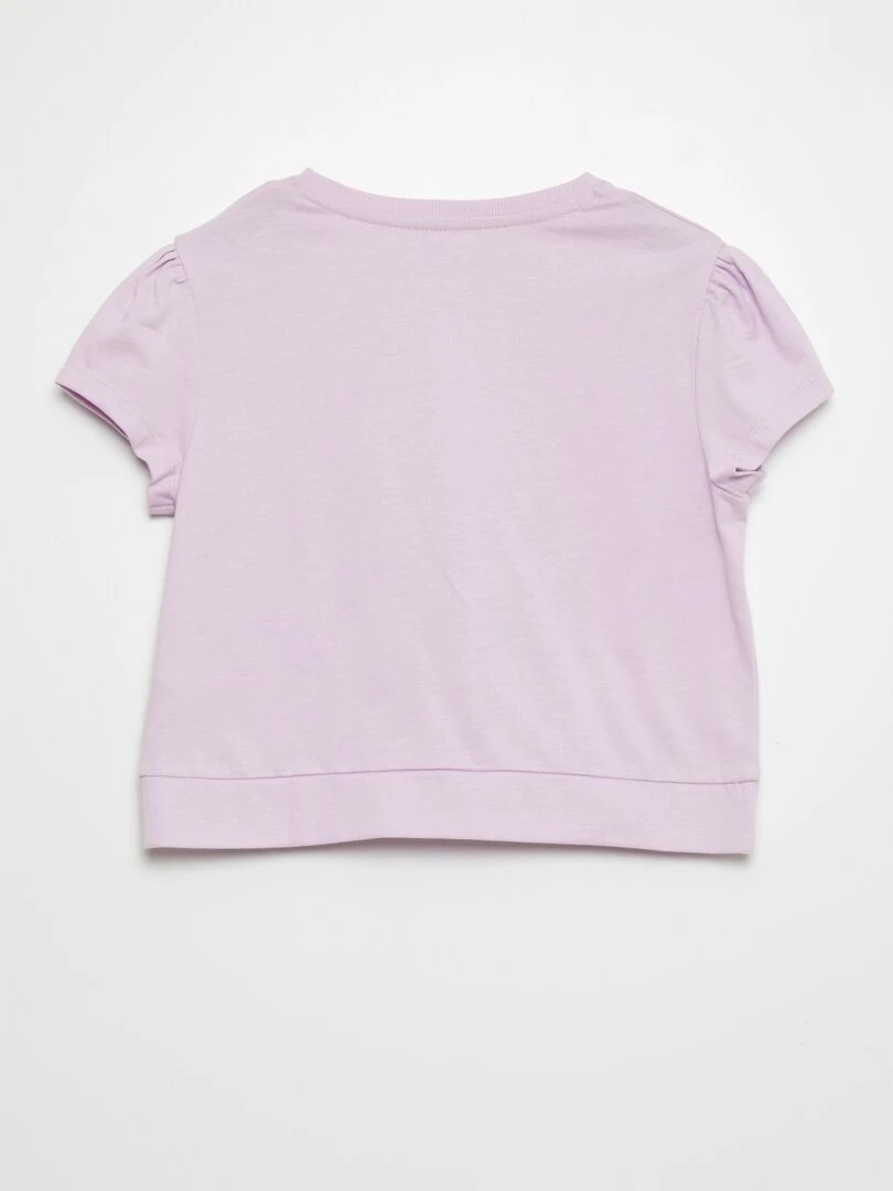 Tee shirt noué devant   Violet