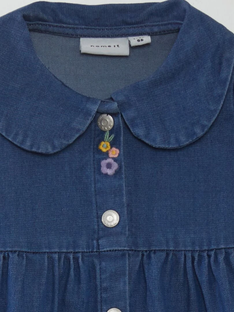 Robe effet denim évasée   denim