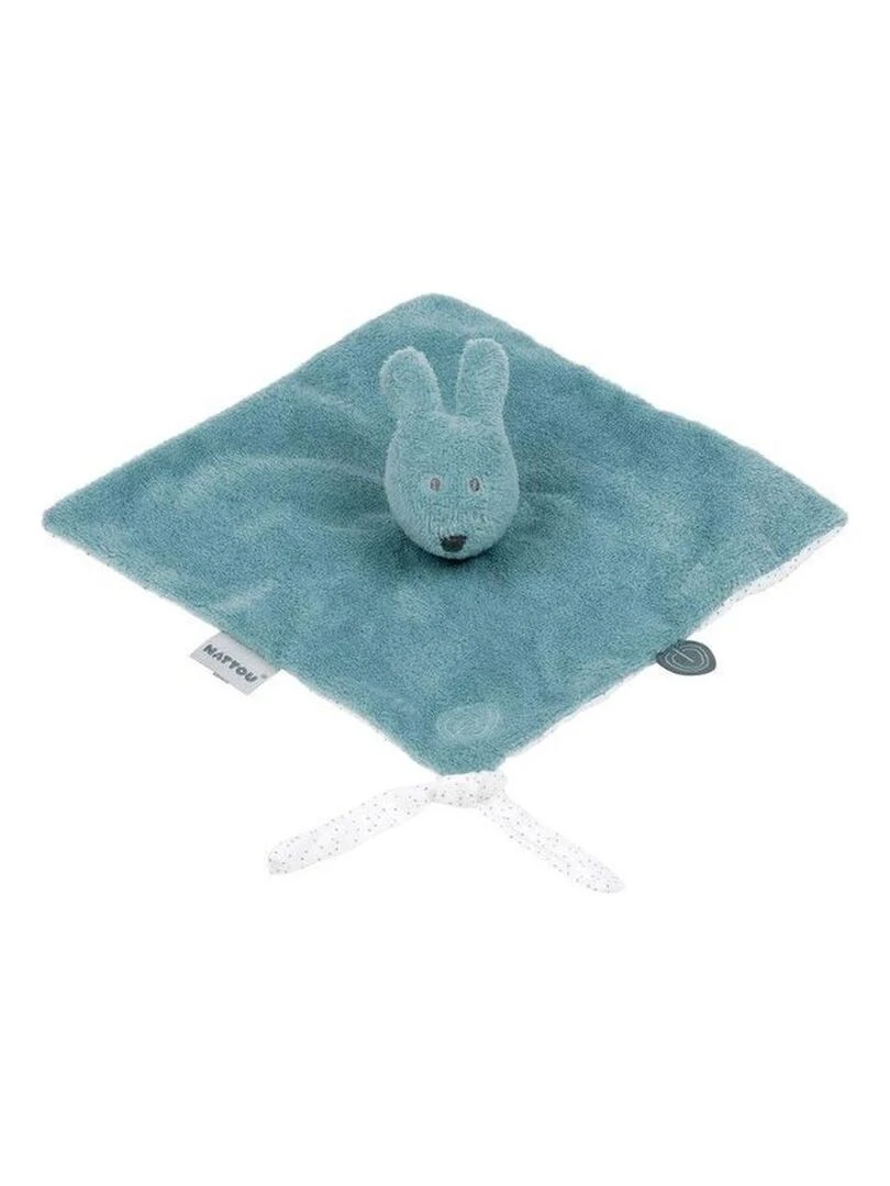 Doudou Nattou lapin vert Sauge Plat Susie et Bonnie Vert