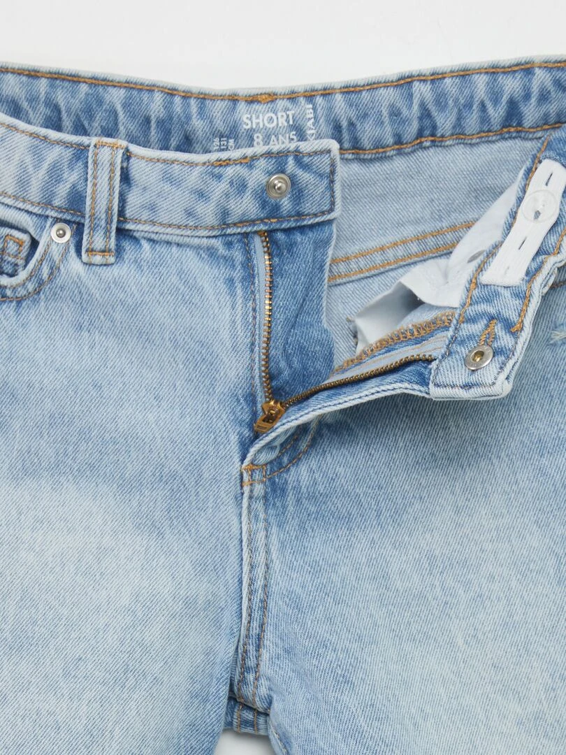 Short en jean effilé   Bleu