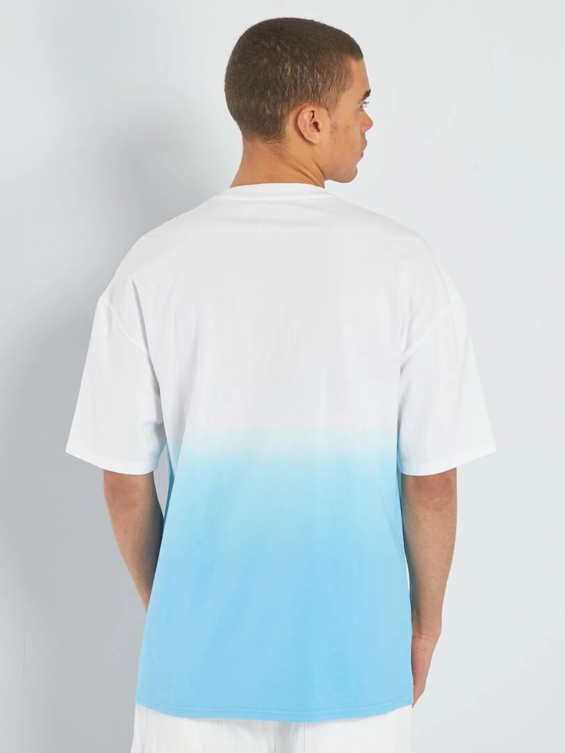 T shirt avec couleur dégradée   Bleu