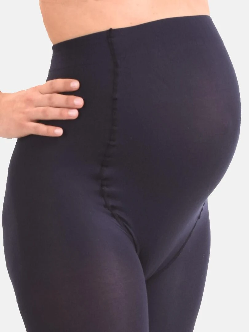 Collants de grossesse opaques confortables 60den (Mamsy)   Bleu marine