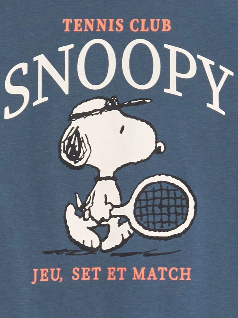 Ensemble Pyjama court 'Snoopy' 2 pièces Bleu