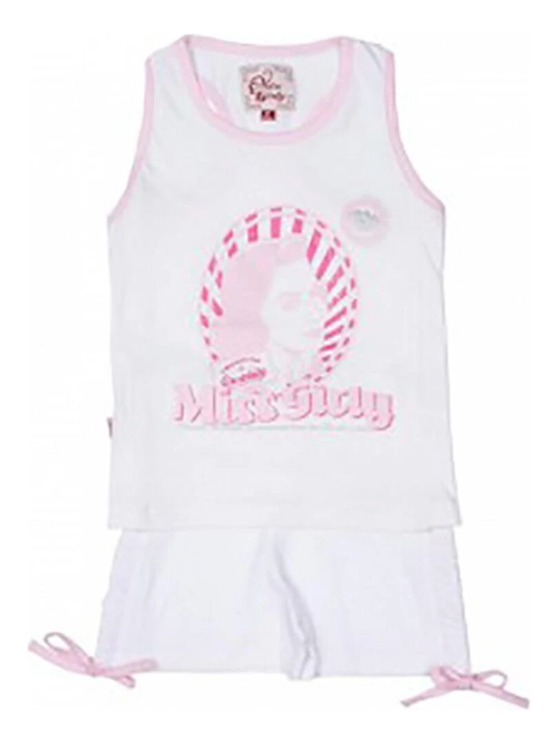 Ensemble Short et Débardeur fille FLIZEP MISS GIRLY Rose