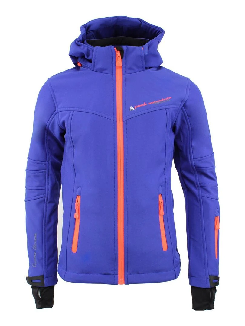 Blouson softshell fille GAMALA PEAK MOUNTAIN Bleu