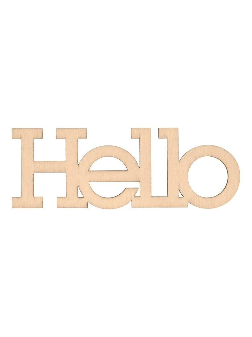 4 mots en bois Relax/Smile/Love/Hello N/A