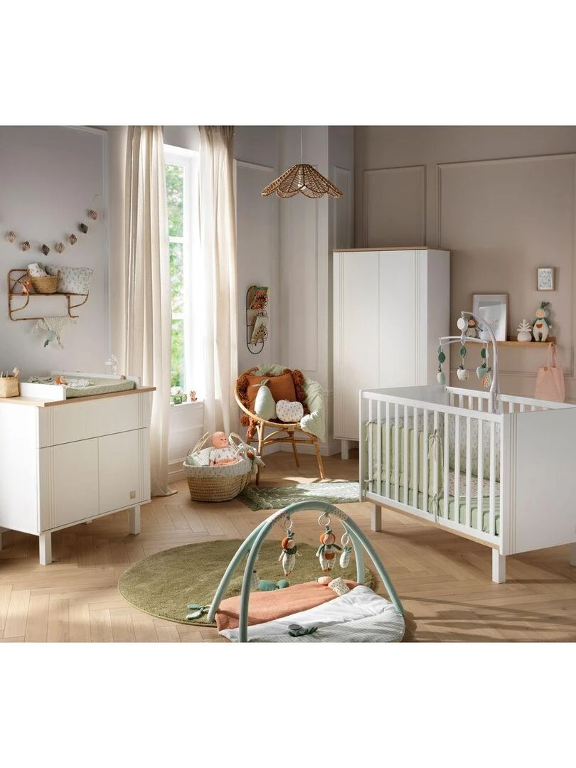 Armoire 2 portes avec rainures   SAUTHON   Blanc