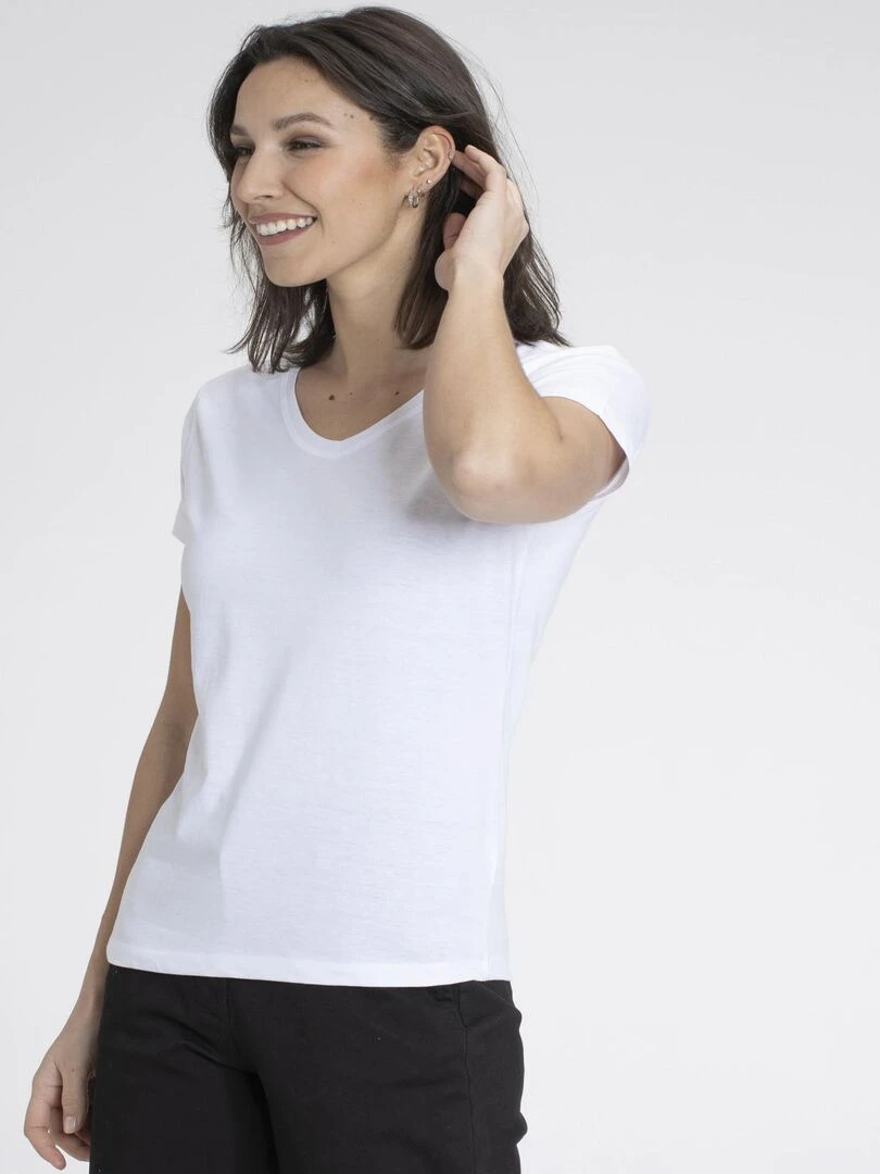 T shirts col v MADDY Gérard Pasquier Blanc